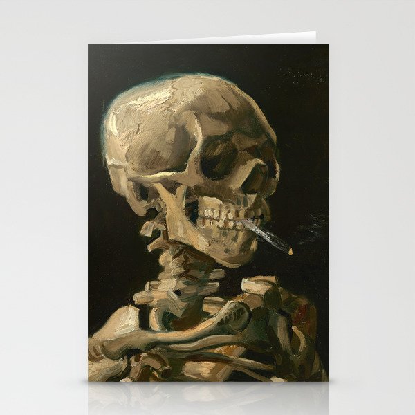 Vincent van Gogh - Skull of a Skeleton with Burning Cigarette Stationery Cards