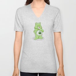 Cannabis Care Bear V Neck T Shirt