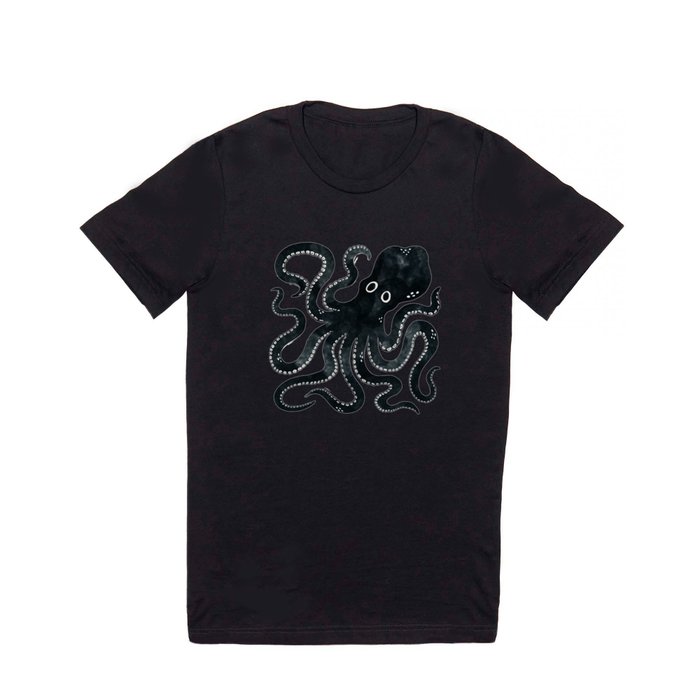 Minoan Octopus - Black Ink T Shirt