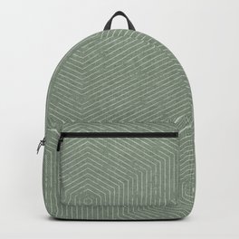 boho hexagon stripes - sage Backpack