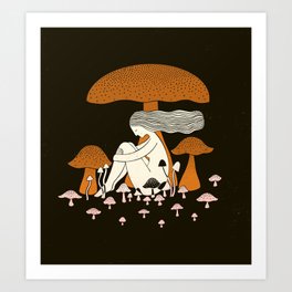 Mushroom Meditation Art Print
