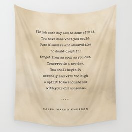 Ralph Waldo Emerson Quote 01 - Typewriter Quote On Old Paper - Literary Poster - Book Lover Gifts Wall Tapestry