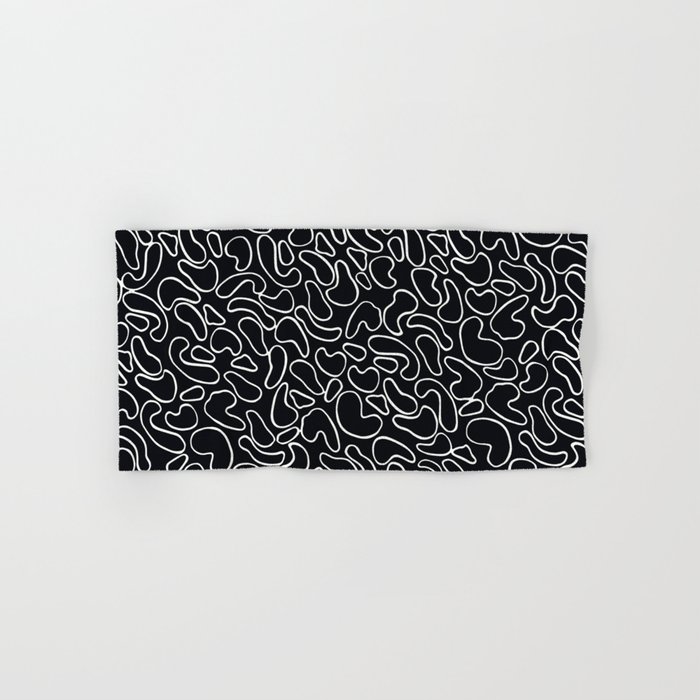 Animal print with dots, stains . Simple black and white futuristic background geometric seamless pattern. Scandinavian style, design for wallpaper, fabric, textile, cards, covers, wrapping paper. Hand & Bath Towel