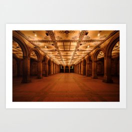 Bethesda Terrace in Central Park Art Print