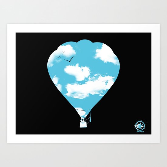 sky balloon Art Print