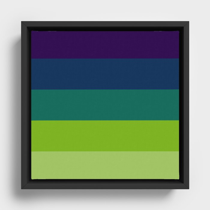 Eggplant to Lime Framed Canvas