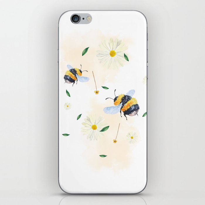 Bee and Florals 2 iPhone Skin