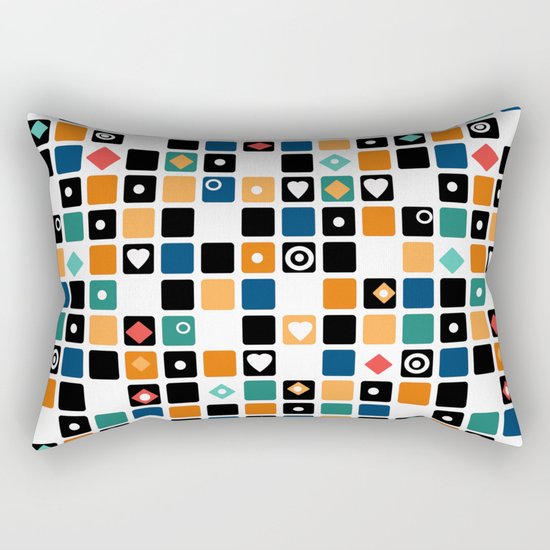 Colorful cubes . Rectangular Pillow