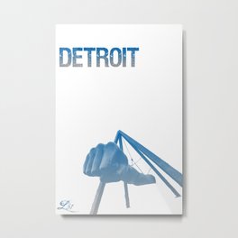 Cities Of America: Detroit Metal Print