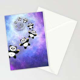 Hungry Panda in Space Stationery Card