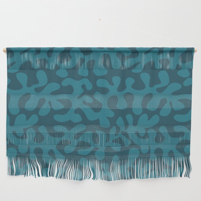 Abstract Cut Out Pattern - Blue Wall Hanging