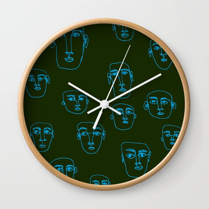 Faces in a Crowd Wall Clock