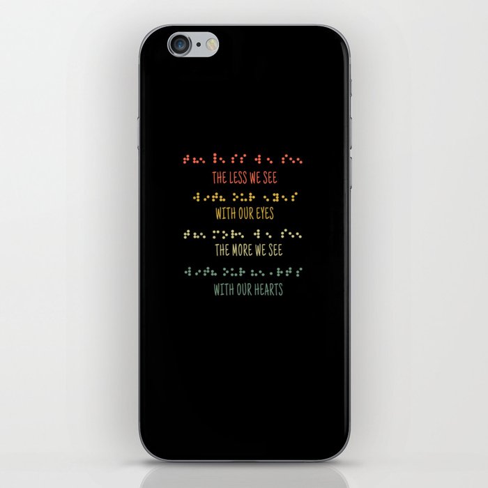 See Eyes See Heart Impaired Dots Braille iPhone Skin