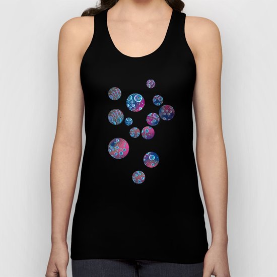 Magic iridescent colorful dew drops Unisex Tank Top