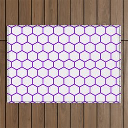 Honeycomb (Violet & White Pattern) Outdoor Rug