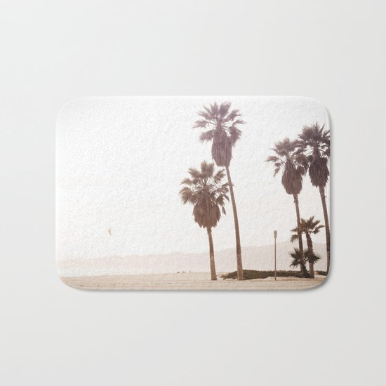 Vintage Summer Palm Trees Bath Mat