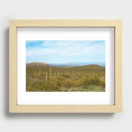 Arizona Landscape with Saguaro cactus Recessed Framed Print