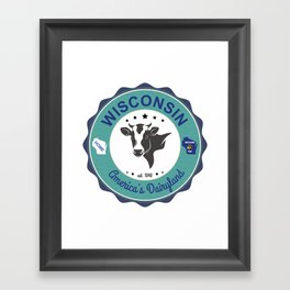 Wisconsin Dairyland Badge Framed Art Print