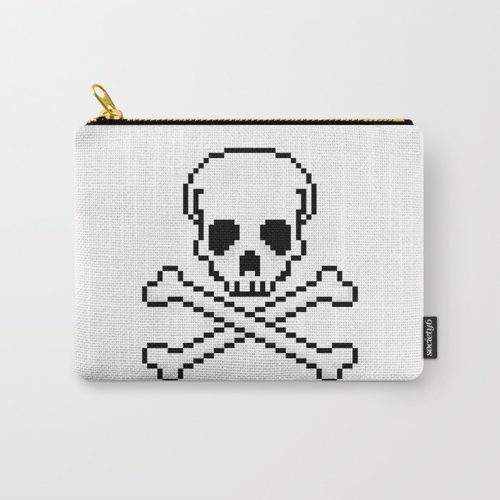 Pixel Skull And Crossbones. Carry-All Pouch