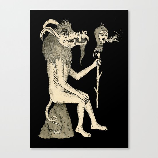 Creature Holding Sceptre Canvas Print