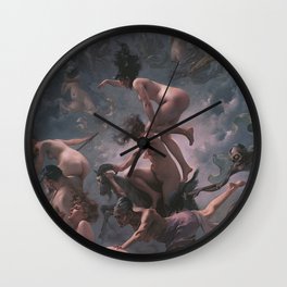 WITCHES GOING TO THEIR SABBATH / THE DEPARTURE OF THE WITCHES - LUIS RICARDO FALERO Wall Clock