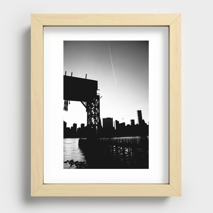 New York City Blackout Recessed Framed Print