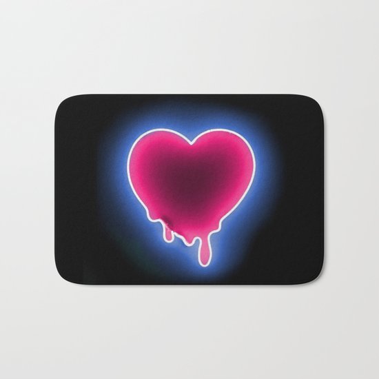 Heart // Neon Bath Mat
