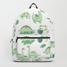 Dinosaur Mini - Green Backpack | Graphicdesign, Green, Forest, Birthdayboy, Digital, Christmas, Vegetarian, Leaves, Baby 