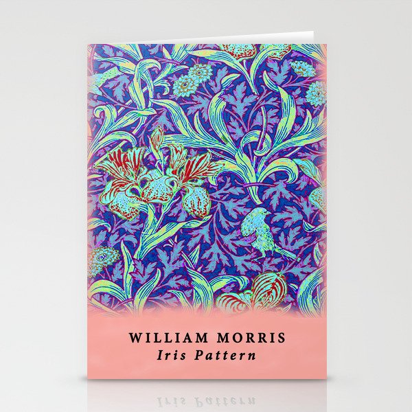 Remix William Morris Blue Iris Pattern  Stationery Cards