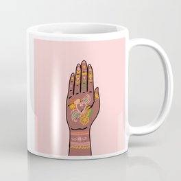 Heart in hand henna Coffee Mug | Bollywood, Paintedhand, Lovehenna, Love, Mendhi, Colourful, Bridalhands, Curated, Patternedhand, Indian 