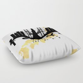 TOKYO JAPAN SILHOUETTE SKYLINE MAP ART Floor Pillow