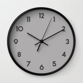 Scandinavian Type Numbers - Gray edition Wall Clock