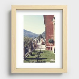 Terrace in the Mountains Recessed Framed Print