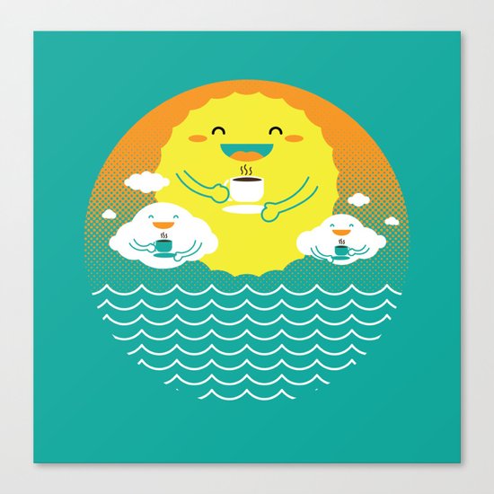 an afternoon coffee break Canvas Print