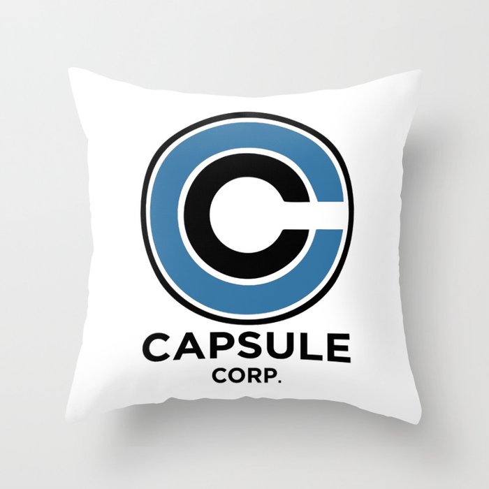 Capsule Corp Throw Pillow