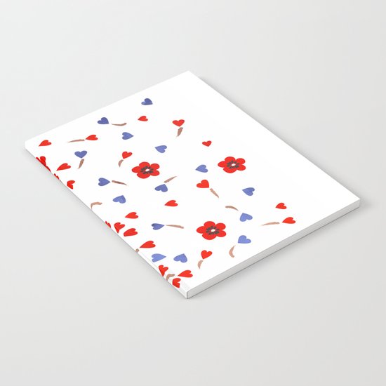 Flowers and Hearts Notebook