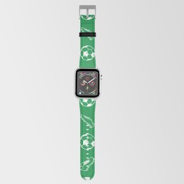 Soccer balls and boots doodle pattern. Digital Illustration Background Apple Watch Band