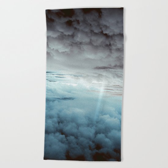 Glacier Painted Clouds Beach Towel