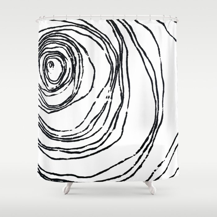 Minimal Topography Shower Curtain