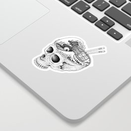 Ramen Skull Sticker