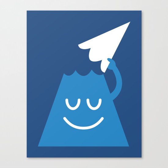 A Friendly Mountain Greeting Canvas Print