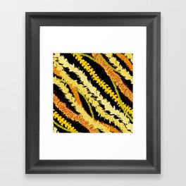 LEI VARIETY ON BLACK Framed Art Print