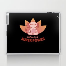 Yogalotl Axolotl Makes Yoga Calm Is A Super Power Laptop Skin