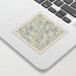 Intricate Exotic Pattern Beige Sticker