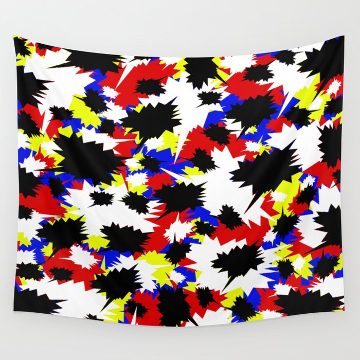 COMIC BOOK PATTERN Wall Tapestry