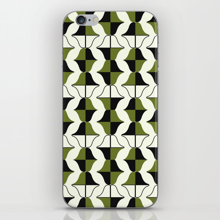 Whale Song Midcentury Modern Arcs Abstract Greenery iPhone Skin