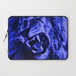 Panthera Leo Carboneum - Blue Laptop Sleeve