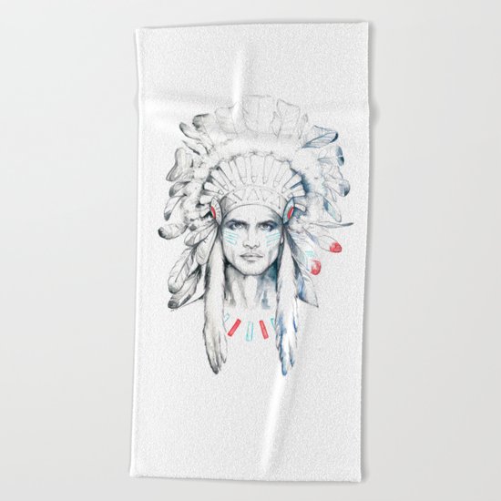 Indian Man Beach Towel