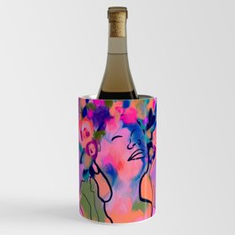 Lilac-Purple woman with floral crown Wine Chiller