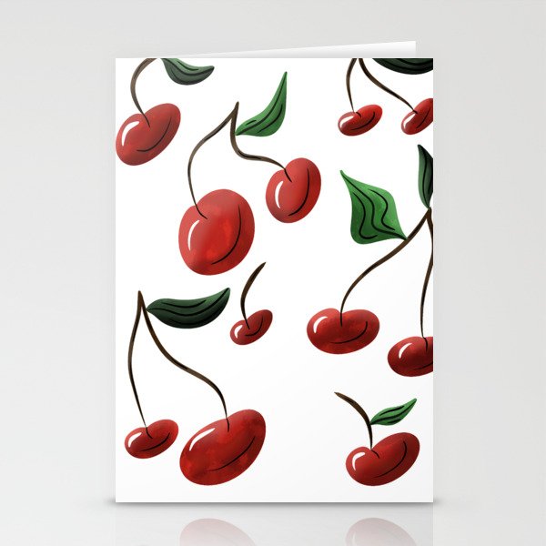 Cheerful Cherries Stationery Cards